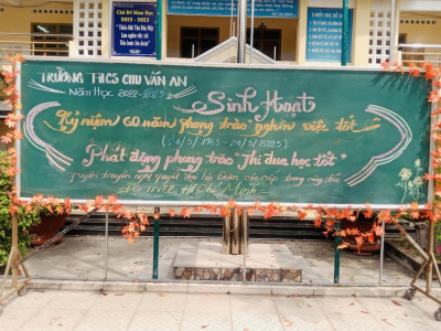 Trường THCS Chu Văn An, thành phố Thủ Dầu Một, tỉnh Bình Dương Sinh hoạt kỷ niệm 60 năm phong trào “Nghìn việc tốt”  