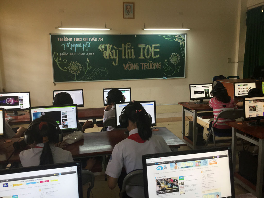 Hình ảnh thi IOE vòng trường năm học 2016 - 2017