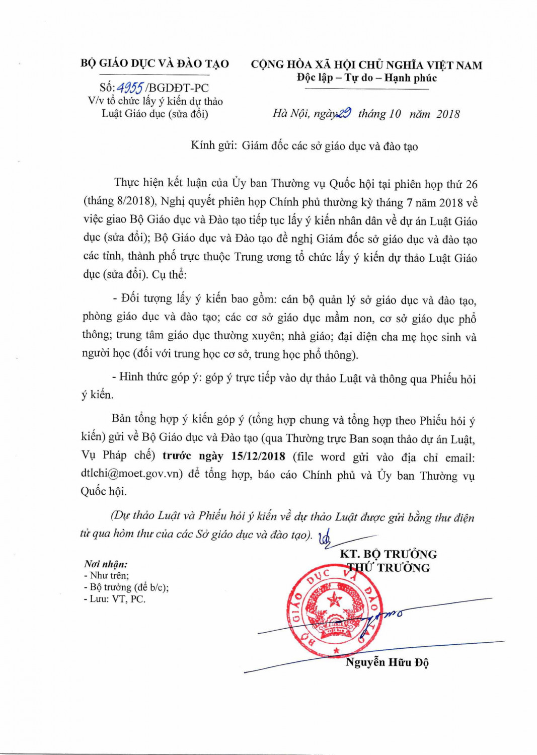 1cv 4955 bgddt pc bo gddt lay y kien luat gd sua doi 1