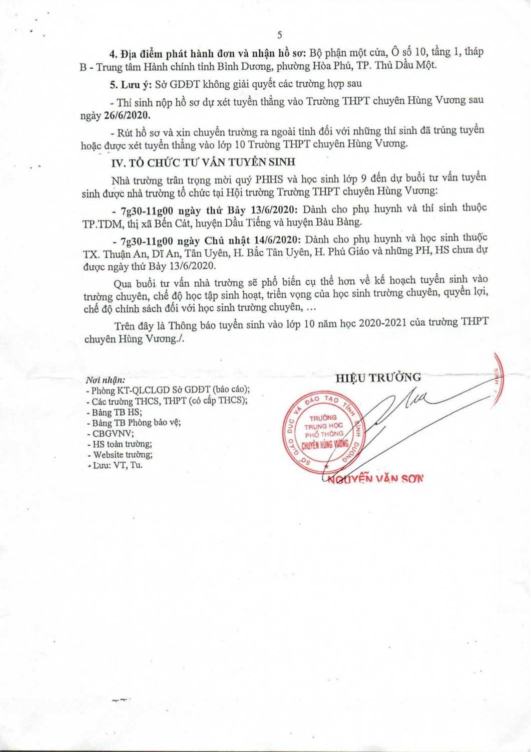 TB Tuyen sinh HV 2020 2021 5