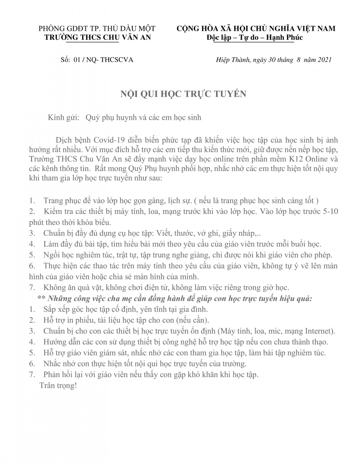 Noi quy hoc truc tuyen 1