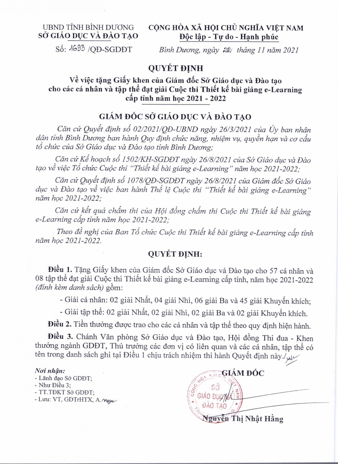 Khen thưởng E learning 1