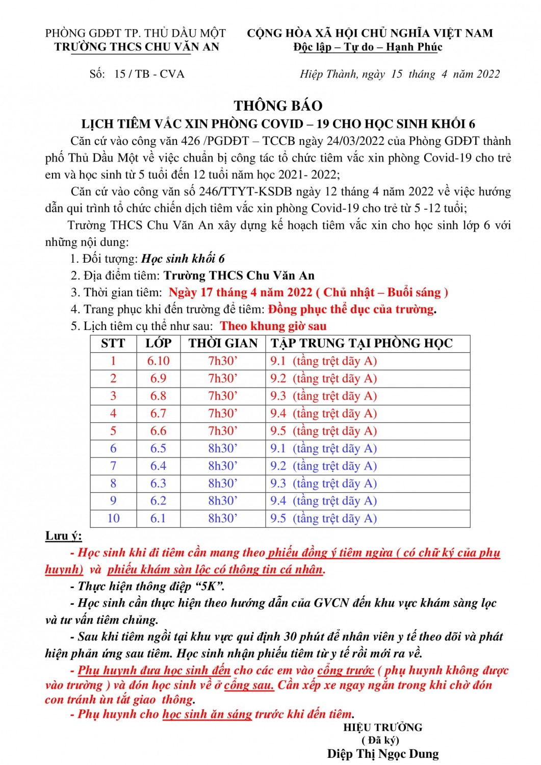 Lich tiem K6 1